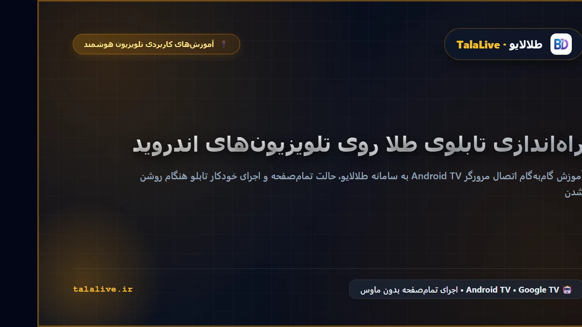آموزش راه‌اندازی تابلو طلا روی اندروید تی‌وی و اندروید باکس